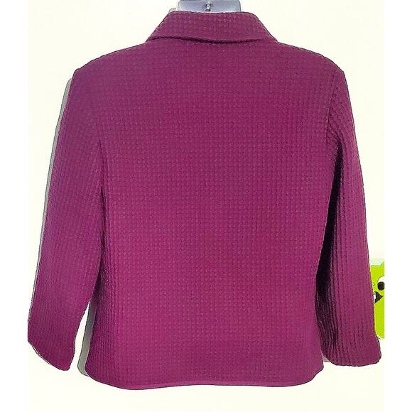 Cabelas Womens Waffle Knit Pink Button Diwn Jacket Size Large Cabincore Preppy - Picture 2 of 5